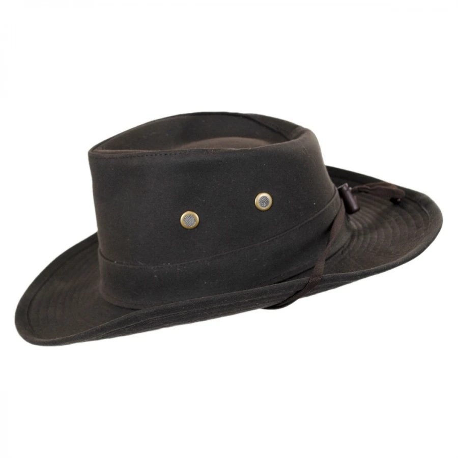 Hills Hats Of New Zealand The McKenzie Waxed Cotton Outback Hat 4 Hills Hats Of New Zealand The McKenzie Waxed Cotton Outback Hat - Image 2