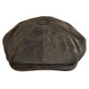 City Sport Caps Distressed Leather Newsboy Cap