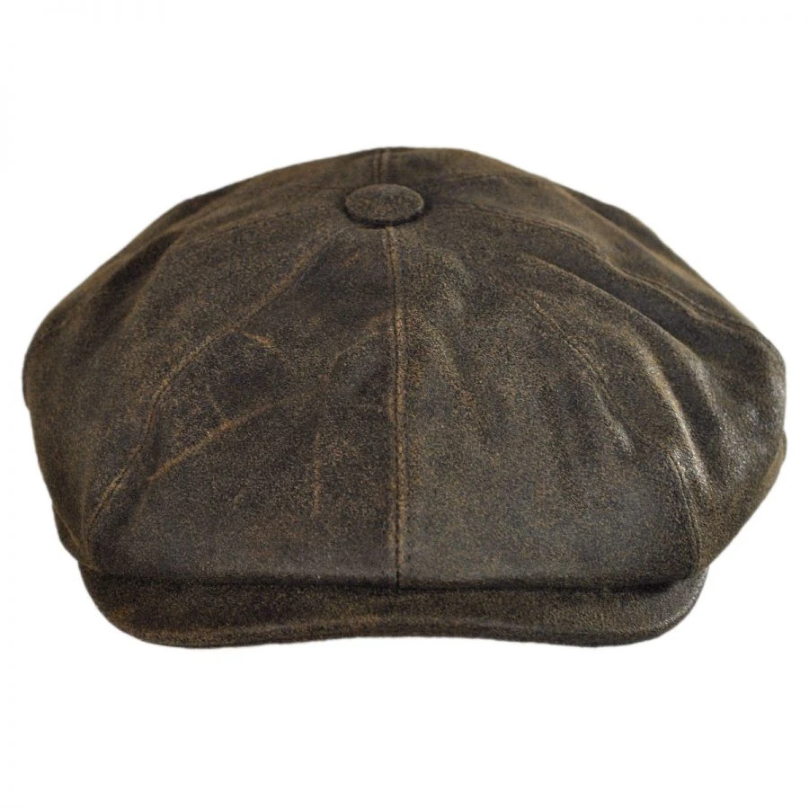 City Sport Caps Distressed Leather Newsboy Cap 3 City Sport Caps Distressed Leather Newsboy Cap