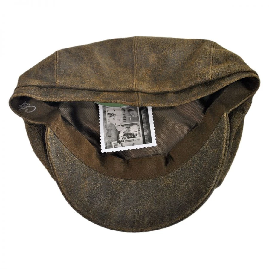City Sport Caps Distressed Leather Newsboy Cap 5 City Sport Caps Distressed Leather Newsboy Cap - Image 3