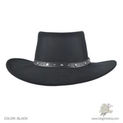 Stetson Black Hawk Crushable Wool Felt Gambler Cowboy Hat - Black 7 Stetson Black Hawk Crushable Wool Felt Gambler Cowboy Hat - Black -Brixton Hats shop 10958