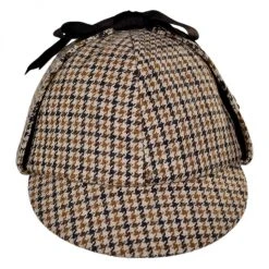 Jaxon Hats Sherlock Holmes Houndstooth Wool Blend Hat