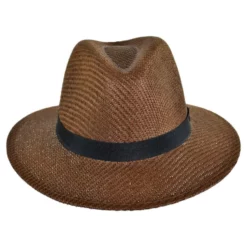 Panama Jack Ribbon Toyo Straw Safari Fedora Hat