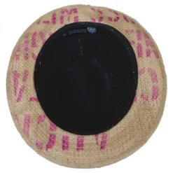 Hills Hats Of New Zealand Havana Coffee Works Jute Mod Trilby Fedora Hat -Brixton Hats shop 131417