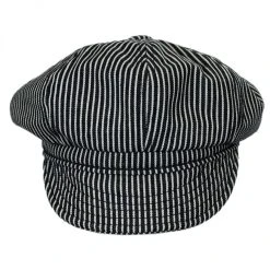 New York Hat Company Engineer Striped Cotton Newsboy Cap
