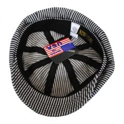 New York Hat Company Engineer Striped Cotton Newsboy Cap -Brixton Hats shop 139215