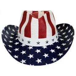 Kenny K USA Flag Toyo Straw Western Hat