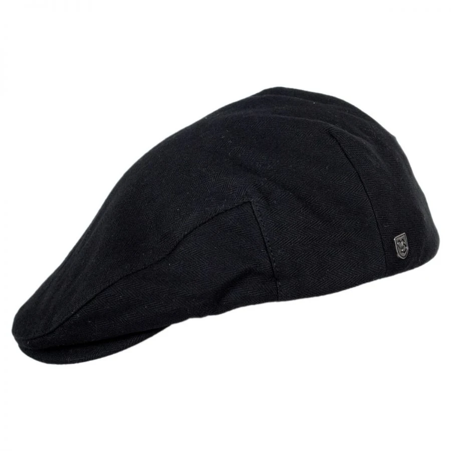 Brixton Hats Hooligan Herringbone Cotton Ivy Cap - Black 4 Brixton Hats Hooligan Herringbone Cotton Ivy Cap - Black - Image 2