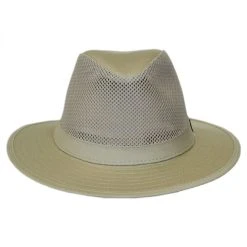 Panama Jack Mesh Crown Cotton Safari Fedora Hat