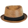 New York Hat Company Be Bop Coconut Straw Pork Pie Hat