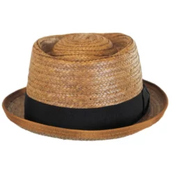 New York Hat Company Be Bop Coconut Straw Pork Pie Hat
