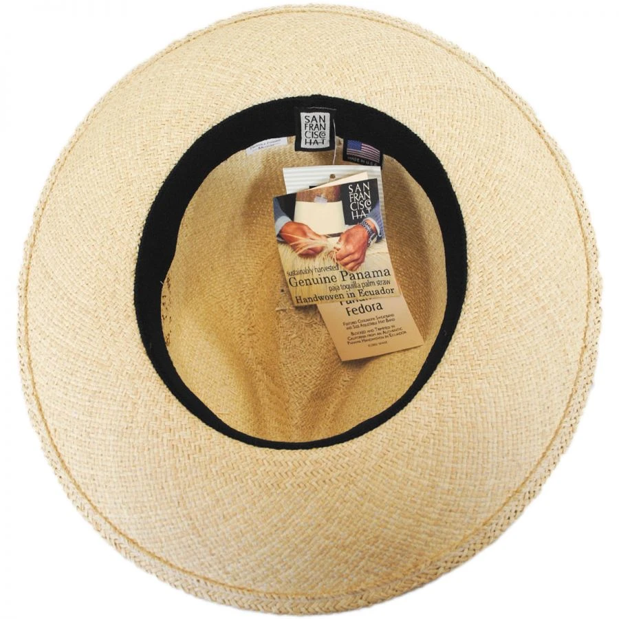 San Francisco Hat Co. Folding Panama Straw Fedora Hat 5 San Francisco Hat Co. Folding Panama Straw Fedora Hat - Image 3