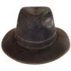 Stetson Weathered Leather Safari Fedora Hat 2 Stetson Weathered Leather Safari Fedora Hat -Brixton Hats shop 181905