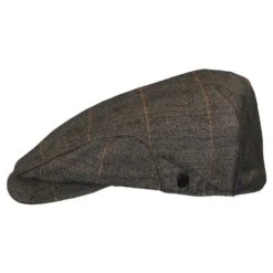 Jaxon Hats Hoxton Herringbone Plaid Wool Blend Ivy Cap -Brixton Hats shop 185690