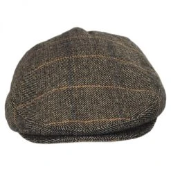 Jaxon Hats Croydon Herringbone Plaid Wool Blend Ivy Cap