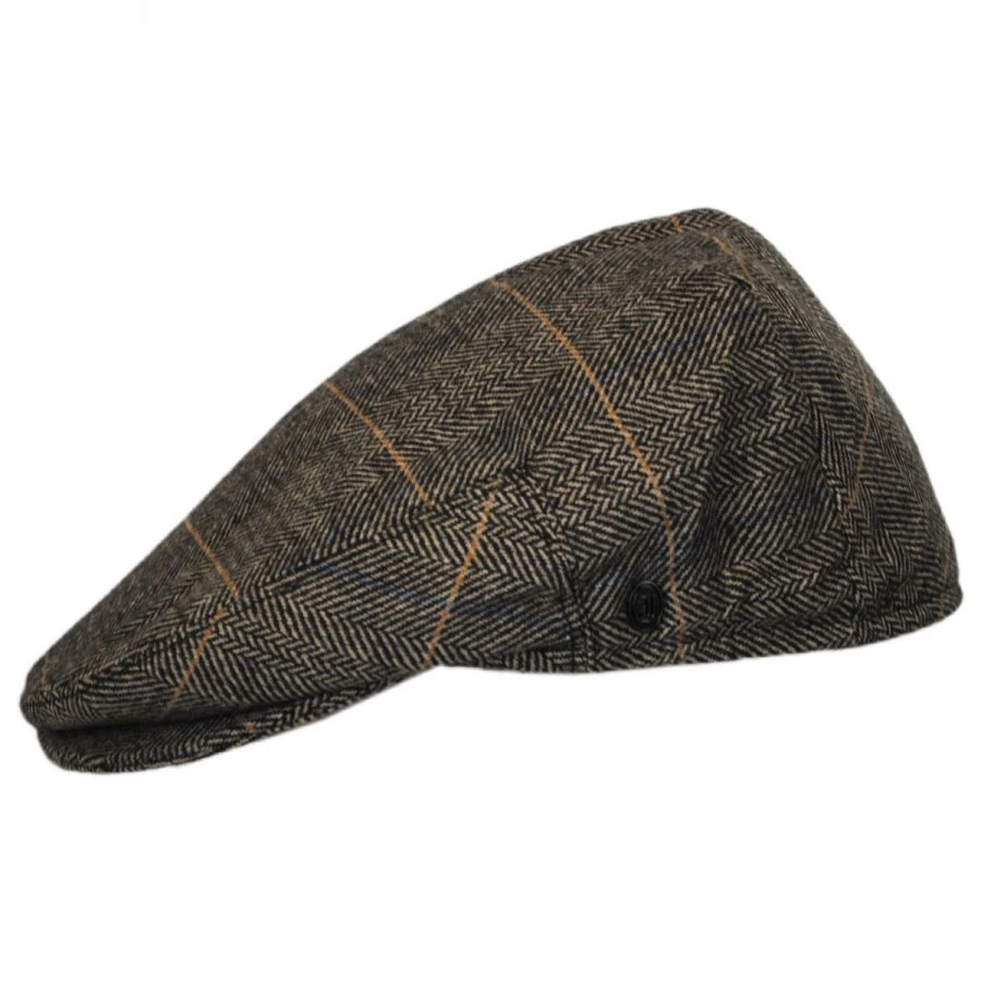 Jaxon Hats Croydon Herringbone Plaid Wool Blend Ivy Cap 4 Jaxon Hats Croydon Herringbone Plaid Wool Blend Ivy Cap - Image 2