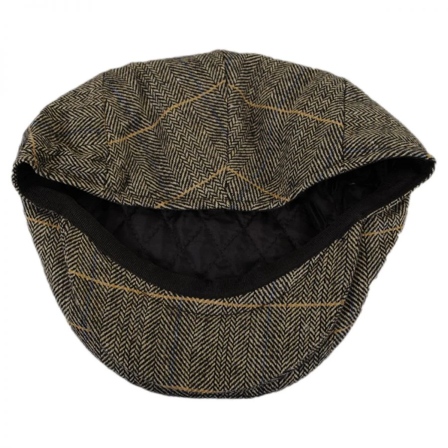 Jaxon Hats Croydon Herringbone Plaid Wool Blend Ivy Cap 5 Jaxon Hats Croydon Herringbone Plaid Wool Blend Ivy Cap - Image 3