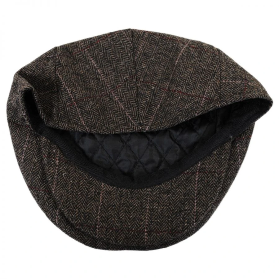 Jaxon Hats Euston Herringbone Plaid Wool Blend Ivy Cap 5 Jaxon Hats Euston Herringbone Plaid Wool Blend Ivy Cap - Image 3
