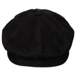 City Sport Caps Matte Nappa Leather Newsboy Cap