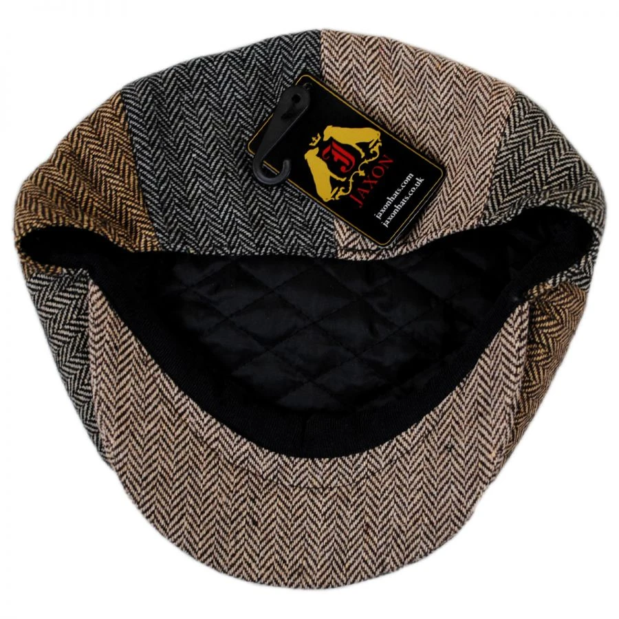 Jaxon Hats Herringbone Patchwork Wool Blend Newsboy Cap 5 Jaxon Hats Herringbone Patchwork Wool Blend Newsboy Cap - Image 3