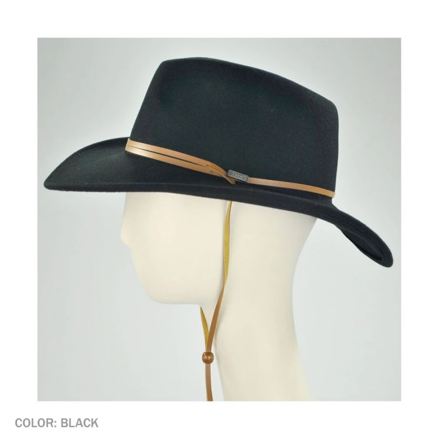 Jaxon Hats Crushable Wool Felt Chincord Outback Hat 4 Jaxon Hats Crushable Wool Felt Chincord Outback Hat - Image 2