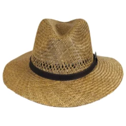 Stetson Childress Vent Seagrass Straw Safari Fedora Hat