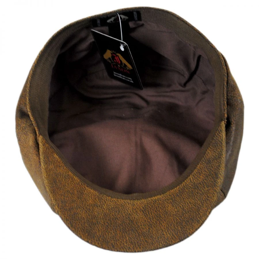Jaxon Hats Leather Newsboy Cap - Brown 5 Jaxon Hats Leather Newsboy Cap - Brown - Image 3