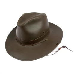 Henschel Leather Aussie Fedora Hat -Brixton Hats shop 224798