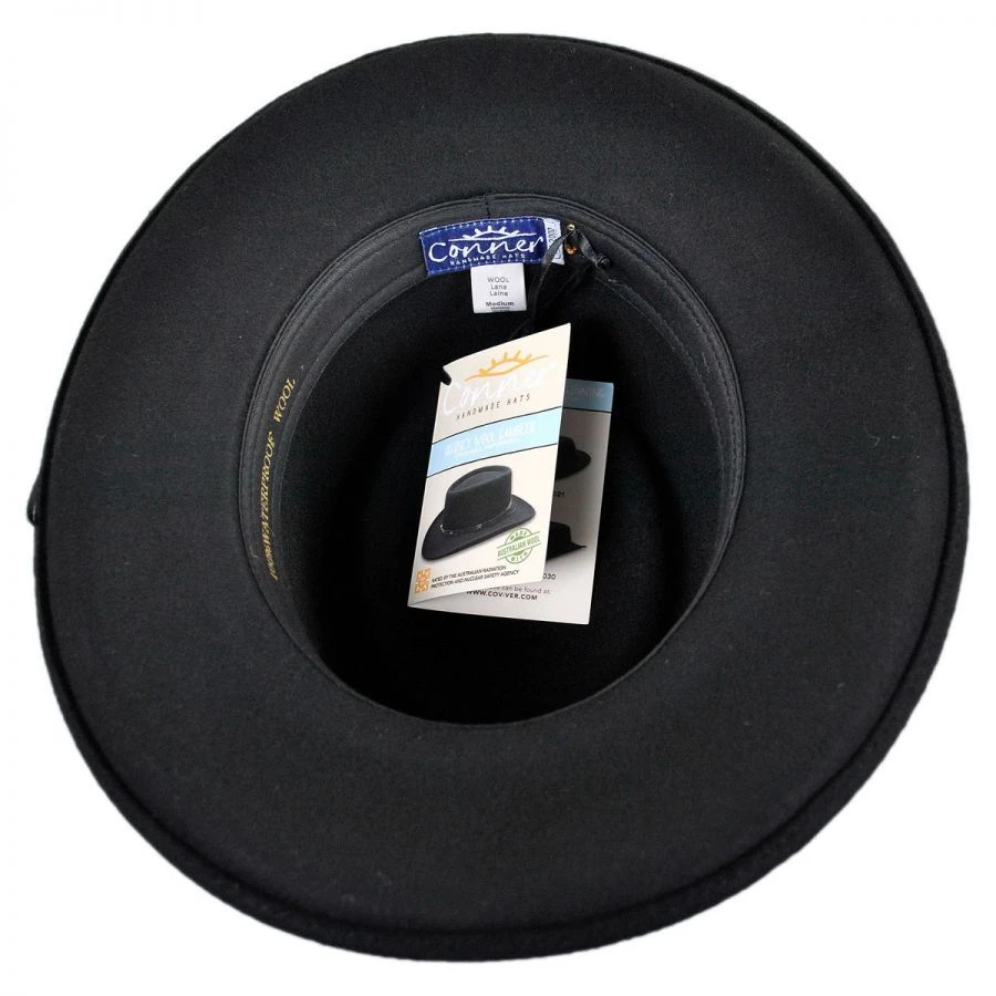 Conner Leather Conch Band Wool Felt Gambler Hat 5 Conner Leather Conch Band Wool Felt Gambler Hat - Image 3