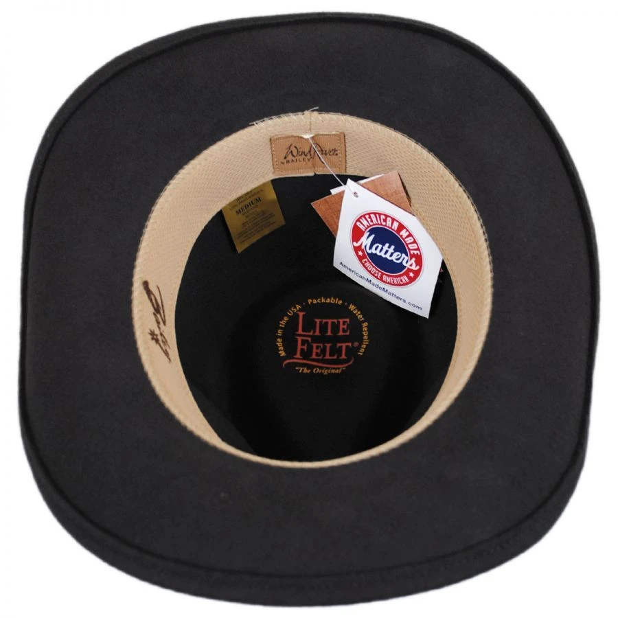 Bailey Caliber Crushable Wool LiteFelt Western Hat 5 Bailey Caliber Crushable Wool LiteFelt Western Hat - Image 3