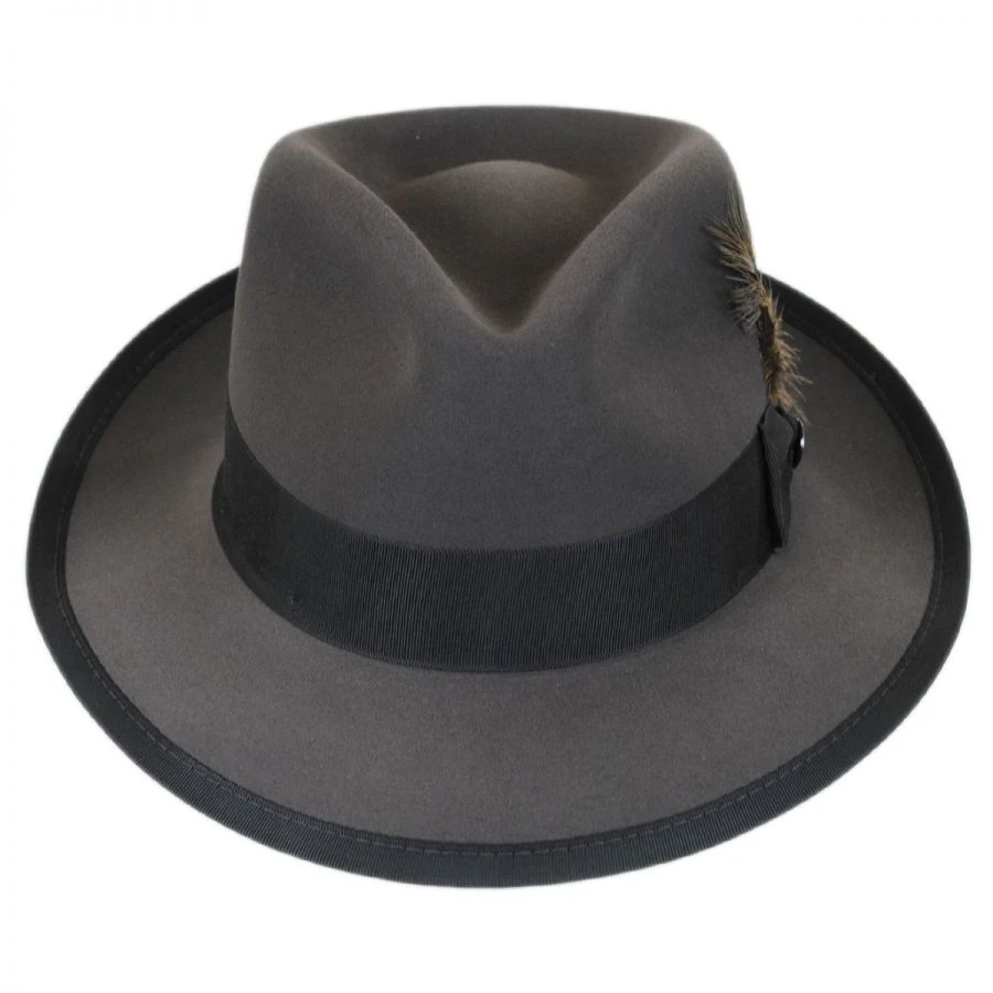 Stetson Whippet Fur Felt Fedora Hat 3 Stetson Whippet Fur Felt Fedora Hat