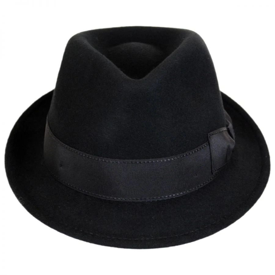 Stefeno Teardrop Wool Felt Trilby Fedora Hat 3 Stefeno Teardrop Wool Felt Trilby Fedora Hat
