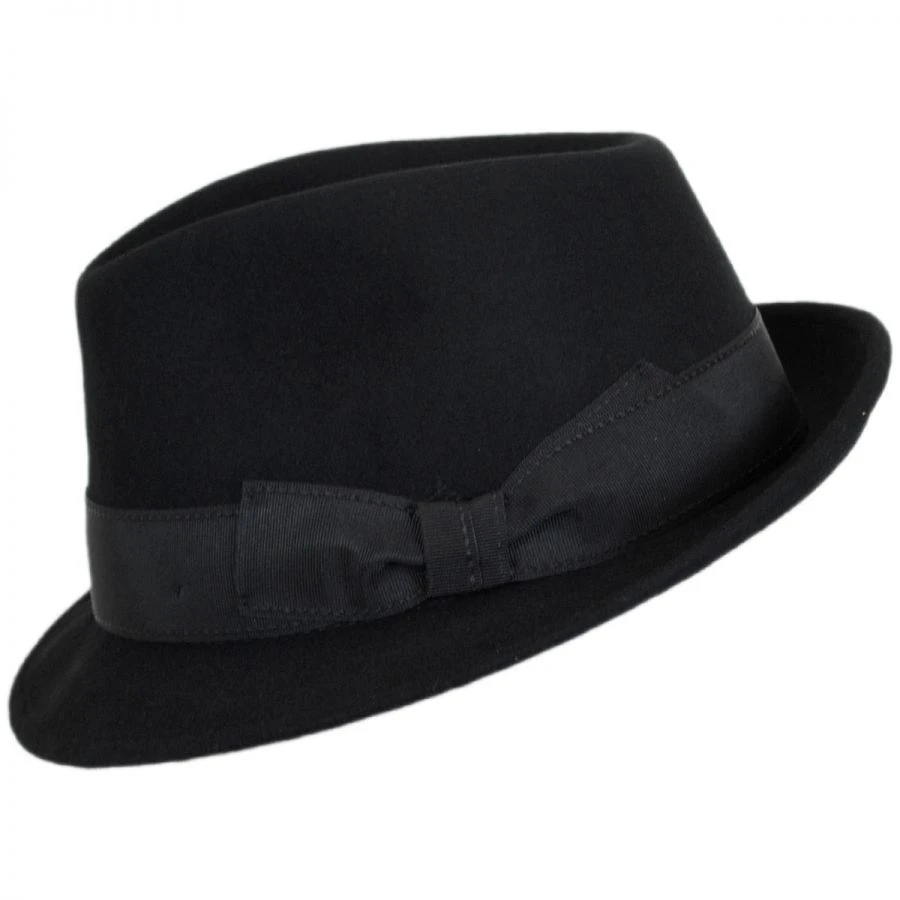 Stefeno Teardrop Wool Felt Trilby Fedora Hat 4 Stefeno Teardrop Wool Felt Trilby Fedora Hat - Image 2
