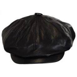 Bailey Noclin Leather Newsboy Cap