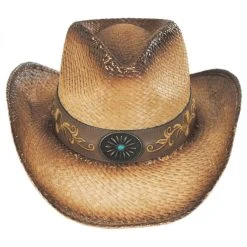 Kenny K Wildflower Aged Straw Western Hat