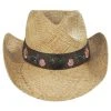 Kenny K Pink Rose Raffia Straw Western Hat 1 Kenny K Pink Rose Raffia Straw Western Hat -Brixton Hats shop 281801