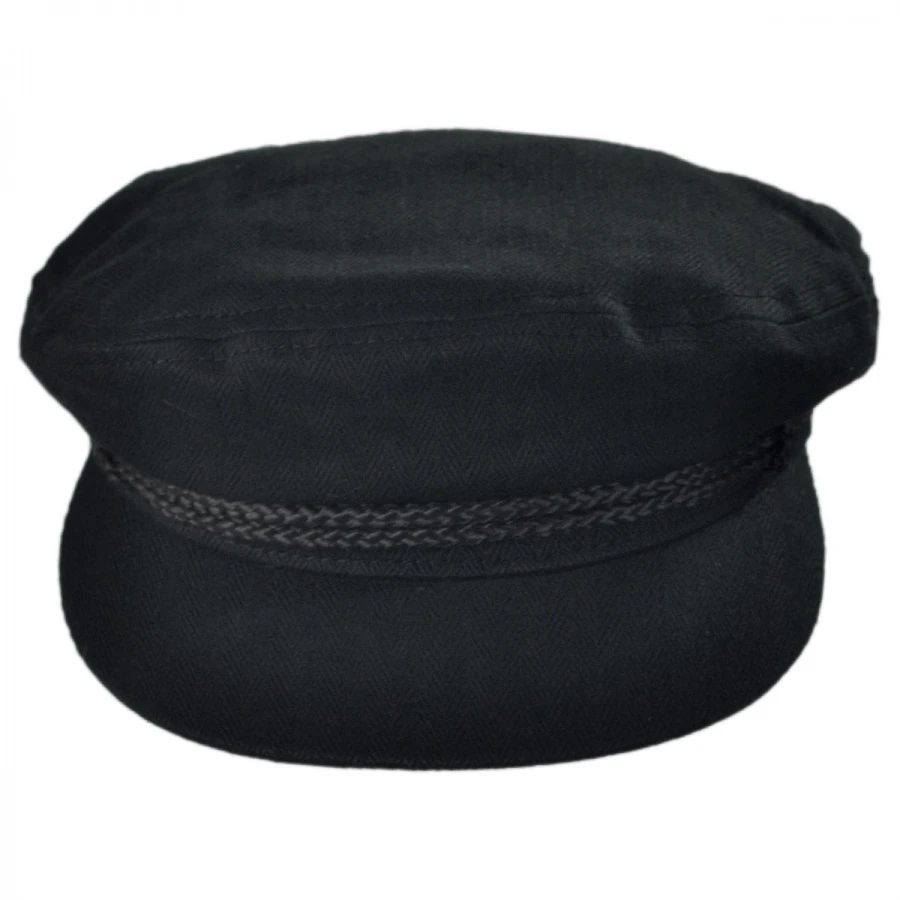 Brixton Hats Herringbone Cotton Fiddler Cap 4 Brixton Hats Herringbone Cotton Fiddler Cap - Image 2