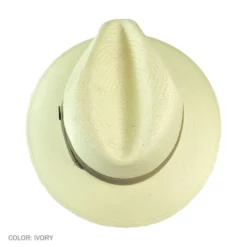 Jaxon Hats Toyo Straw Safari Fedora Hat - Khaki Band -Brixton Hats shop 29621