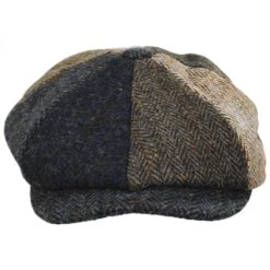 Failsworth Lewis Harris Tweed Multi Wool Newsboy Cap