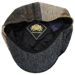 Failsworth Lewis Harris Tweed Multi Wool Newsboy Cap -Brixton Hats shop 296288
