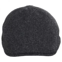 Wigens Caps Melton Wool Pub Duckbill Cap - Dark Gray