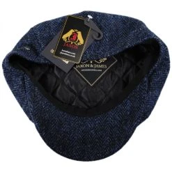 Jaxon & James Harris Tweed Skye Wool Newsboy Cap -Brixton Hats shop 306316