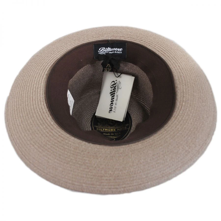 Biltmore Aviator Hemp Straw Fedora Hat 5 Biltmore Aviator Hemp Straw Fedora Hat - Image 3