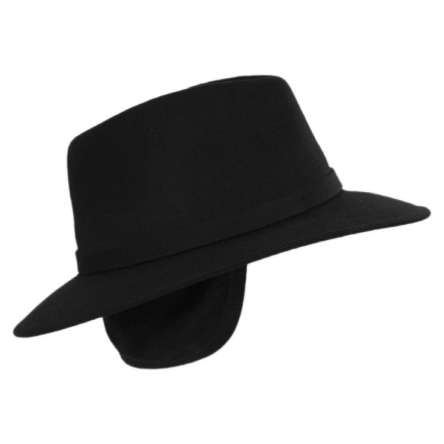 Stefeno Slope Earflap Wool Felt Fedora Hat 5 Stefeno Slope Earflap Wool Felt Fedora Hat - Image 3