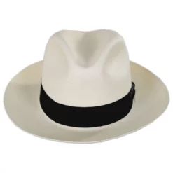Dobbs Center Pinch Shantung Straw Fedora Hat