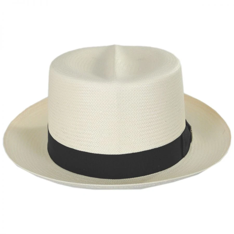 Dobbs Optimo Shantung Straw Fedora Hat 3 Dobbs Optimo Shantung Straw Fedora Hat