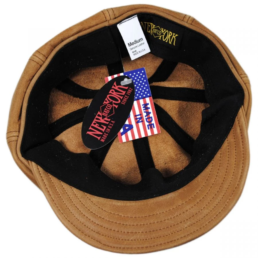 New York Hat Company Vintage Spitfire Leather Newsboy Cap 5 New York Hat Company Vintage Spitfire Leather Newsboy Cap - Image 3