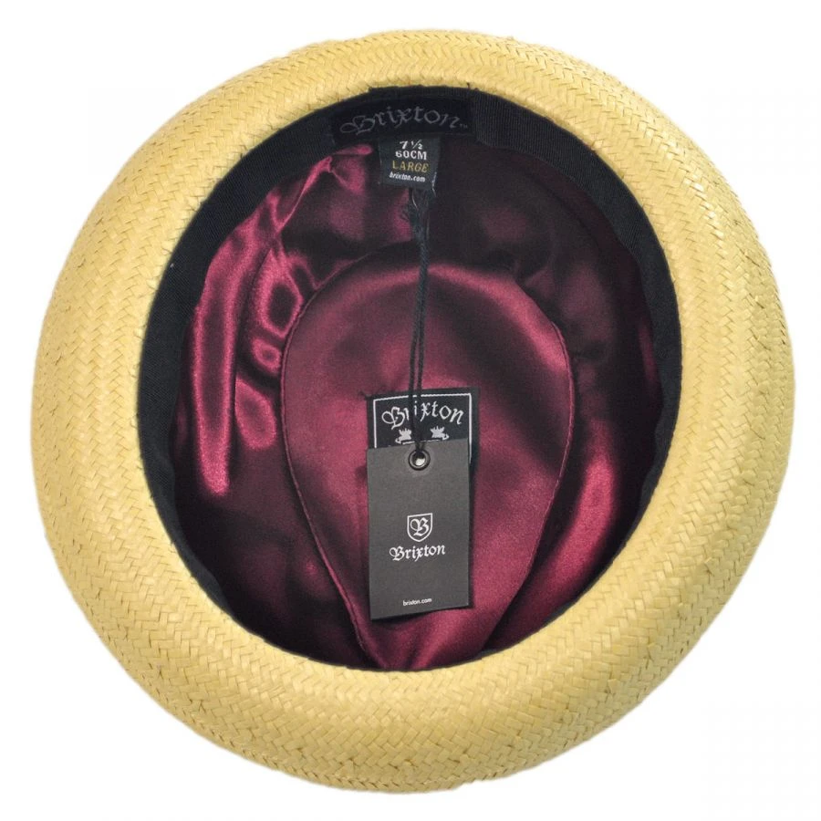 Brixton Hats Castor Toyo Straw Fedora Hat 5 Brixton Hats Castor Toyo Straw Fedora Hat - Image 3