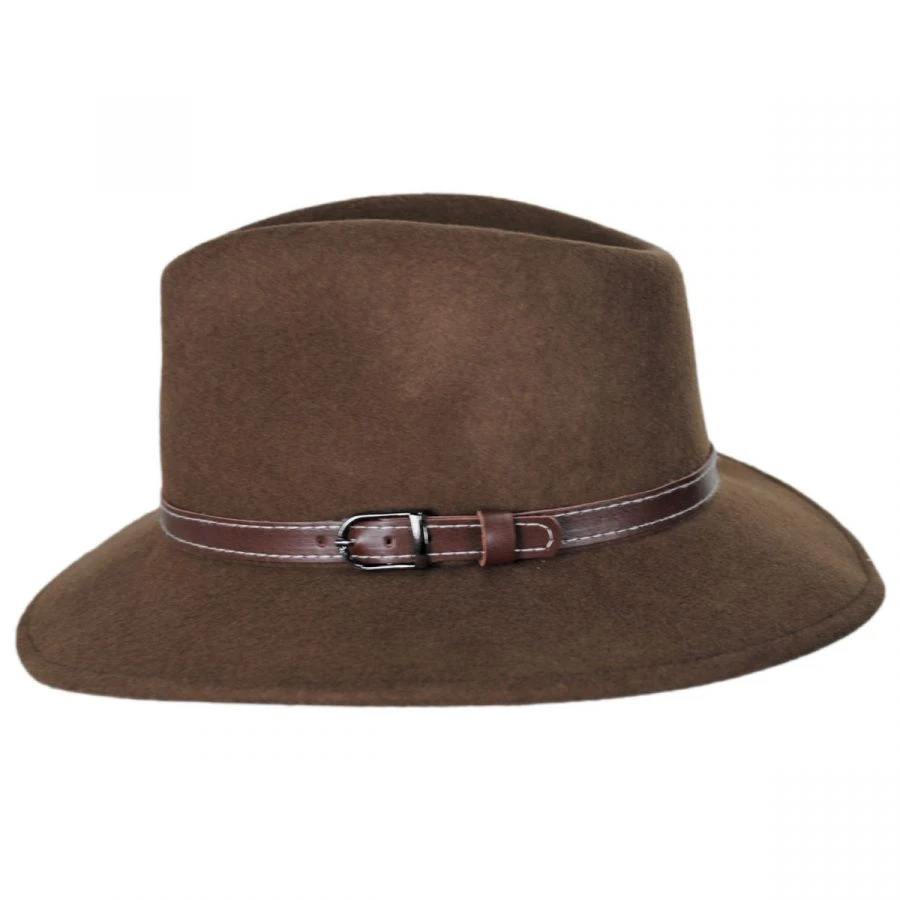 Toucan Collection Leather Band Wool Felt Fedora Hat 4 Toucan Collection Leather Band Wool Felt Fedora Hat - Image 2