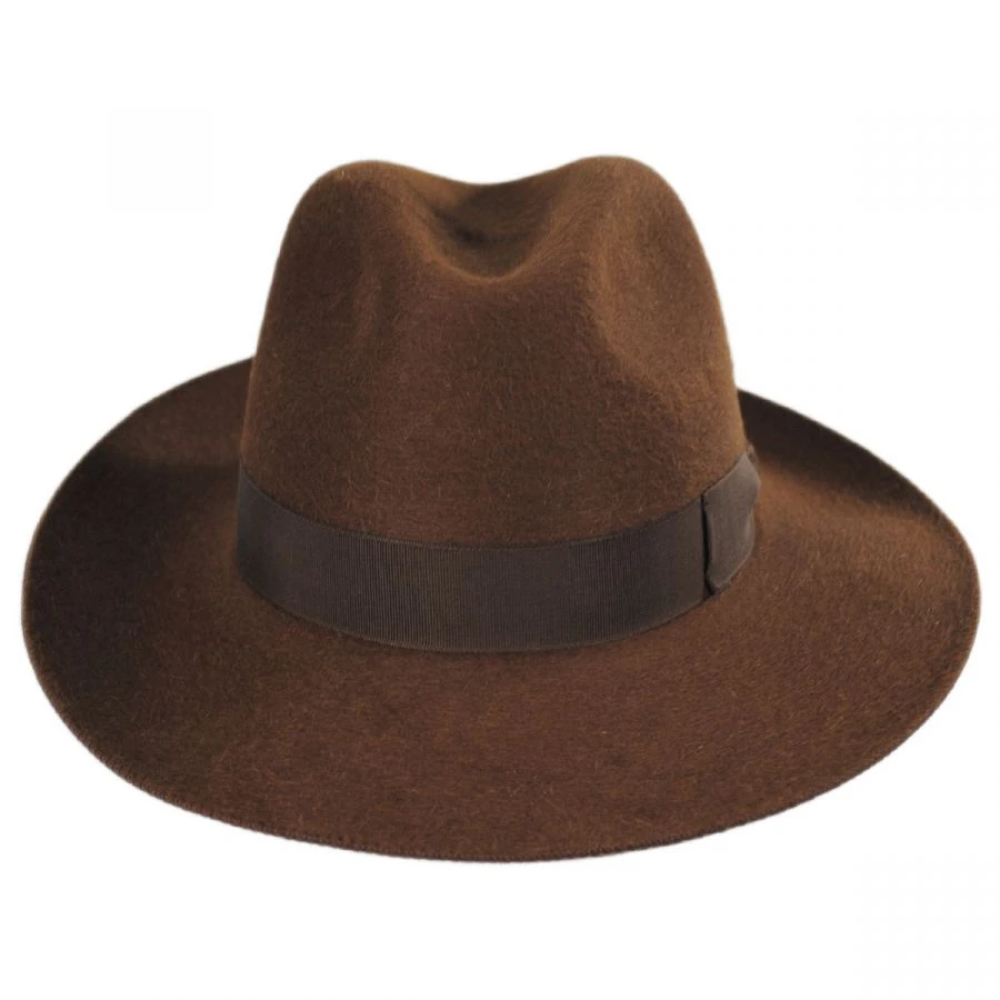 Stefeno Buck Fur Felt Wide Brim Fedora Hat 3 Stefeno Buck Fur Felt Wide Brim Fedora Hat